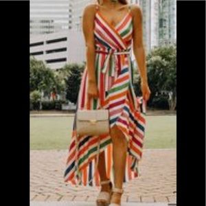 Tyche striped maxi dress.
